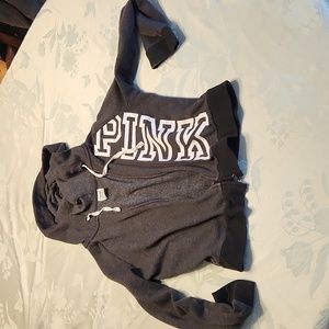 PINK Zip Up hoodie light weight Size S